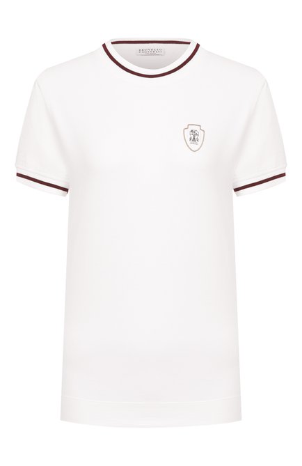 Женская хлопковая футболка BRUNELLO CUCINELLI, арт. M0T81VD110