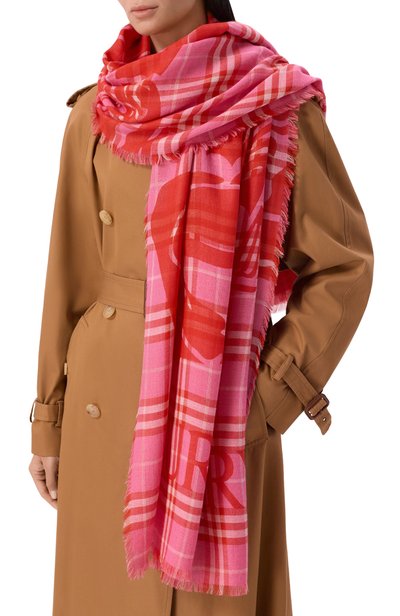 Шарф из шерсти и шелка BURBERRY, арт. 8127312, фото 2