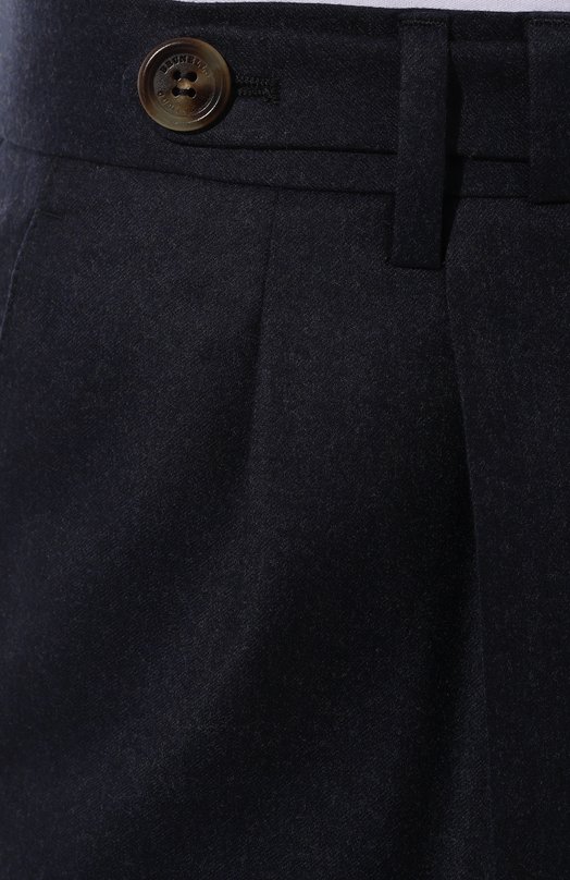 Шерстяные брюки Brunello Cucinelli ME226E1920 Синий  ME226E1920 Фото 5
