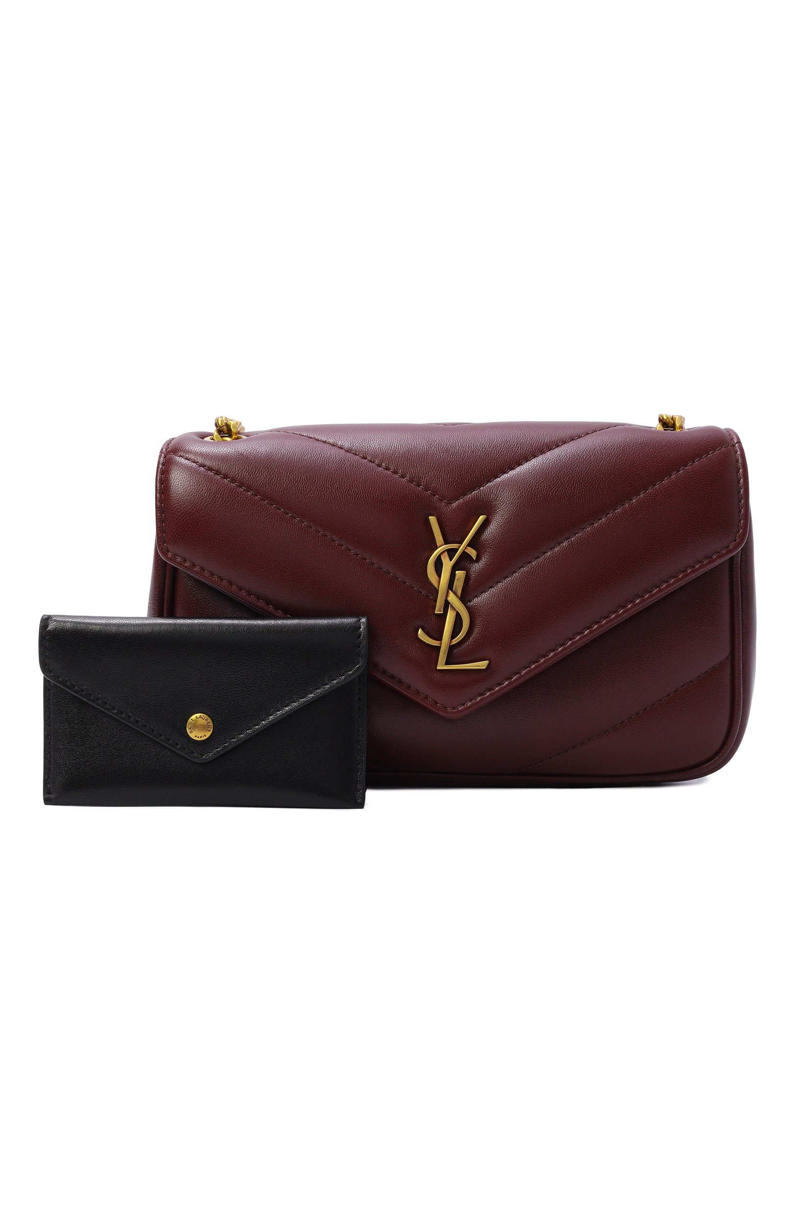 Сумка loulou mini SAINT LAURENT бордового цвета по цене 254000 руб., арт. 821749/AAEAX, фото 7 Сумка loulou mini SAINT LAURENT, арт. 821749/AAEAX, фото 7