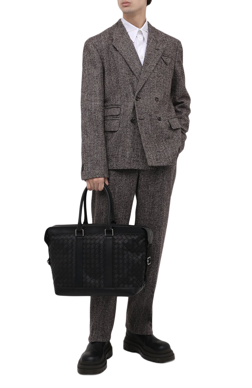 Кожаная сумка-тоут classic hidrology BOTTEGA VENETA черного цвета по цене 289000 руб., арт. 667275/V0E52, фото 3 Кожаная сумка-тоут classic hidrology BOTTEGA VENETA, арт. 667275/V0E52, фото 3