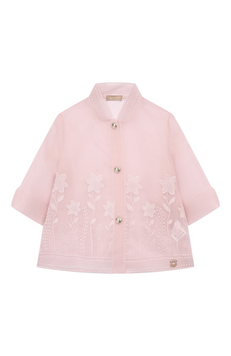 Детский жакет ELIE SAAB JUNIOR светло-розового цвета, арт. EFGC009 TS1025 | Фото 1 (Материал внешний: Синтетический материал; Рукава: Длинные; Девочки Кросс-КТ: Жакет-одежда; Автоматизация ТО: Проставлено; Автоматизация состава: Проставлено; Ростовка одежда: 6 лет | 116 см, 8 лет | 128 см, 10 - 11 лет | 140 - 146см, 12 лет | 152 см, 13 - 15 лет | 158 см, 16 лет | 164 см)