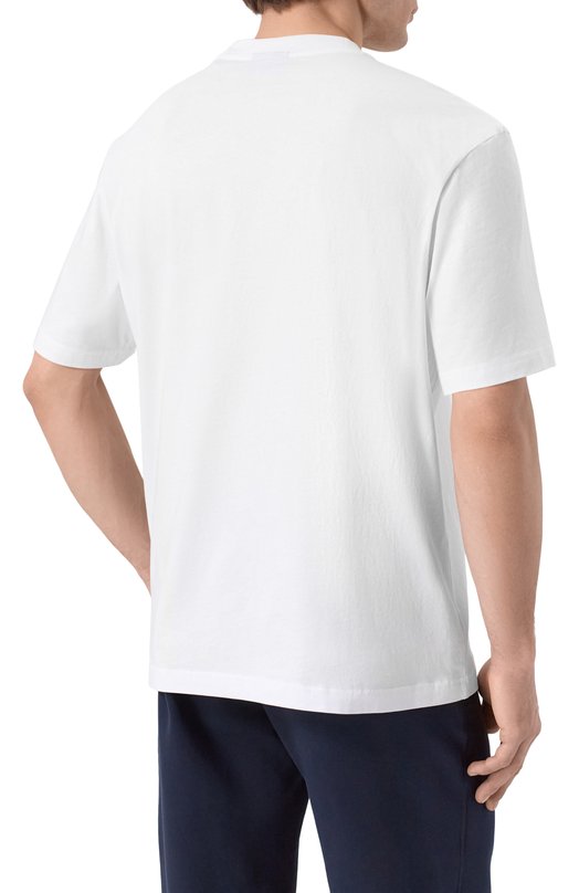 Хлопковая футболка HUGO Blue 50554349 Белый  50554349 Фото 4