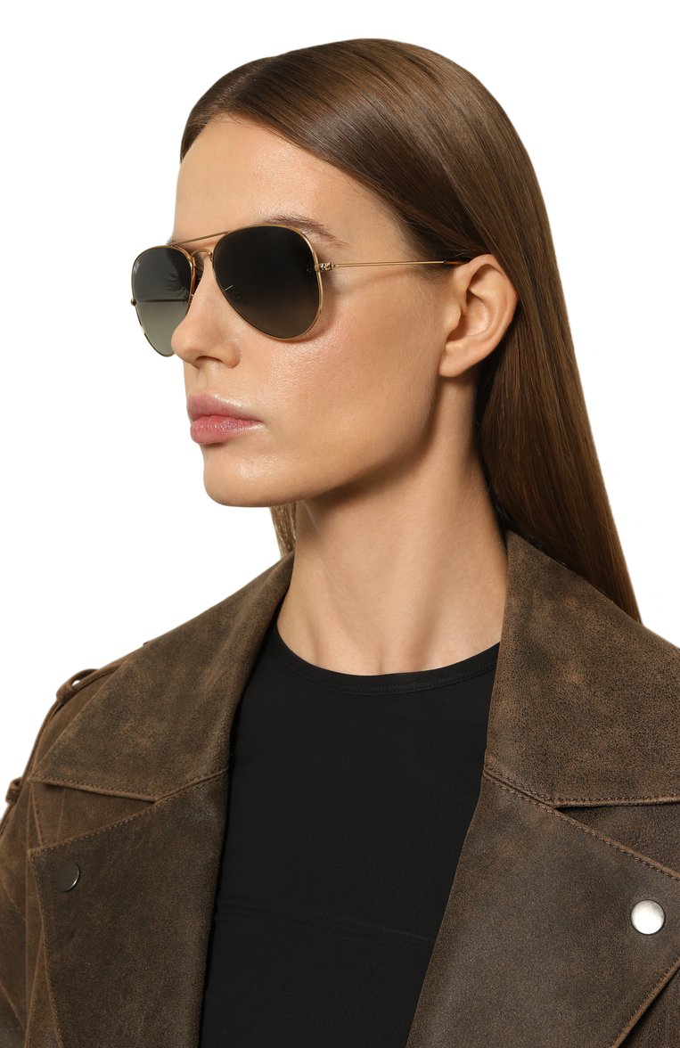 Женские солнцезащитные очки RAY-BAN черного цвета, арт. 3025-181/71 | Фото 2 (Региональные ограничения белый список (Axapta Mercury): Не проставлено; Нос: Не проставлено; Тип очков: С/з; Кросс-КТ: С/з-унисекс; Материал: Металл; Оптика Гендер: оптика-унисекс; Очки форма: Авиаторы)