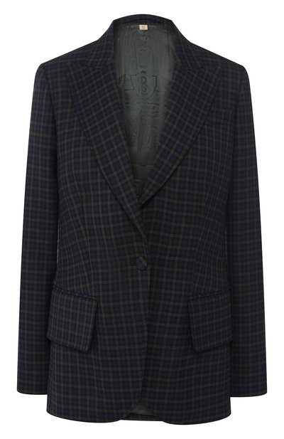 Женский шерстяной жакет в клетку BURBERRY, арт. 8004108