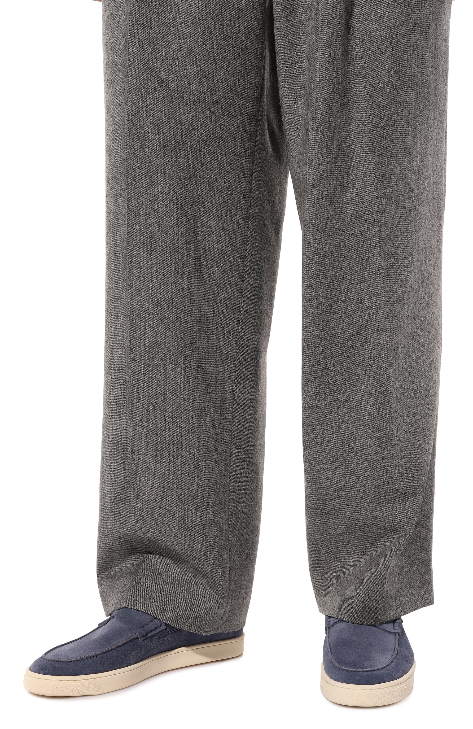 Замшевые пенни-лоферы BRUNELLO CUCINELLI синего цвета по цене 111500 руб., арт. MZUSIB2253, фото 3 Замшевые пенни-лоферы BRUNELLO CUCINELLI, арт. MZUSIB2253, фото 3