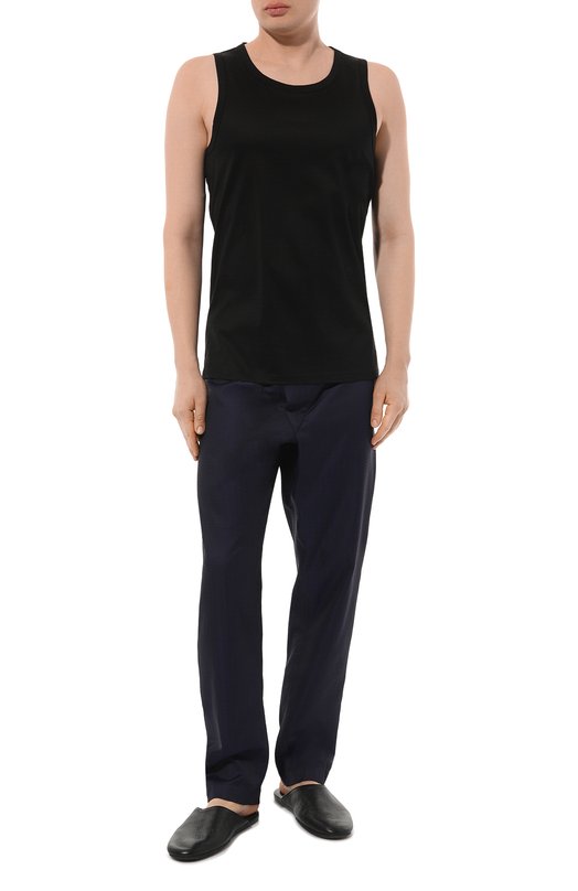 Хлопковая майка Zegna N2D000110 Чёрный  N2D000110 Фото 2