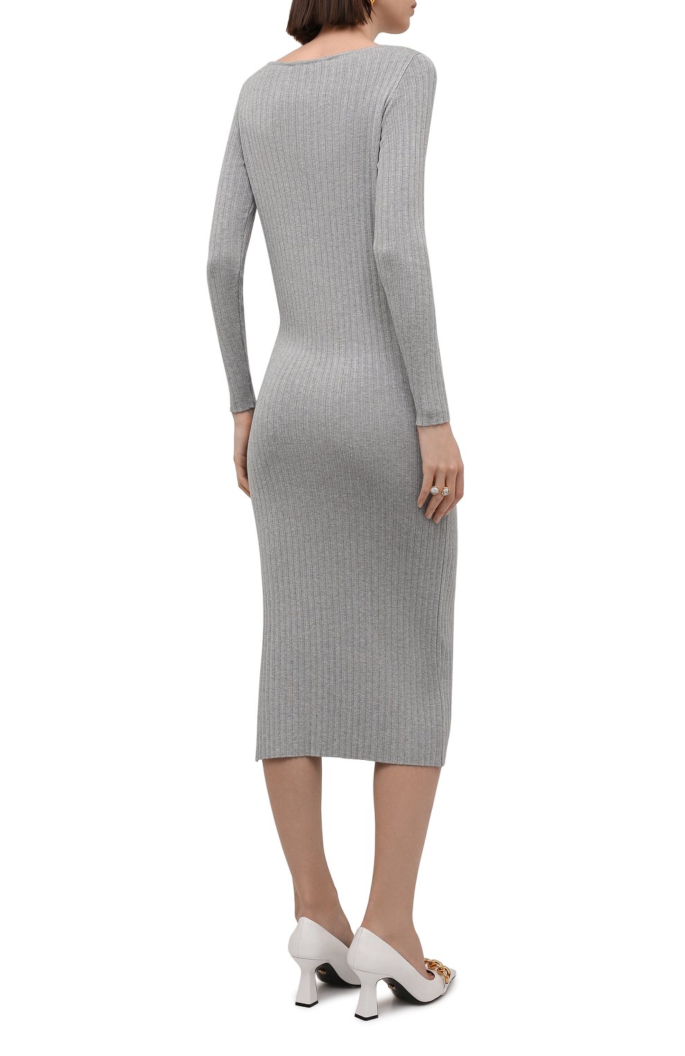 Платье NOBLE&BRULEE серого цвета по цене 23500 руб., арт. NB3401, фото 4 Платье NOBLE&BRULEE, арт. NB3401, фото 4