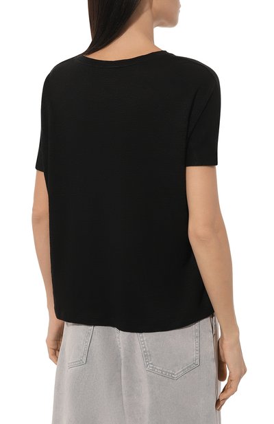 Льняная футболка GRAN SASSO черного цвета по цене 22900 руб., арт. 60230/96800, фото 4 Льняная футболка GRAN SASSO, арт. 60230/96800, фото 4