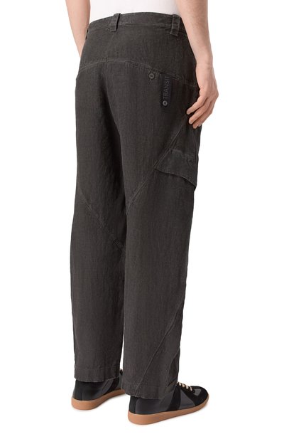 Льняные брюки-карго TRANSIT темно-серого цвета по цене 48450 руб., арт. CFUTRCH176E, фото 4 Льняные брюки-карго TRANSIT, арт. CFUTRCH176E, фото 4
