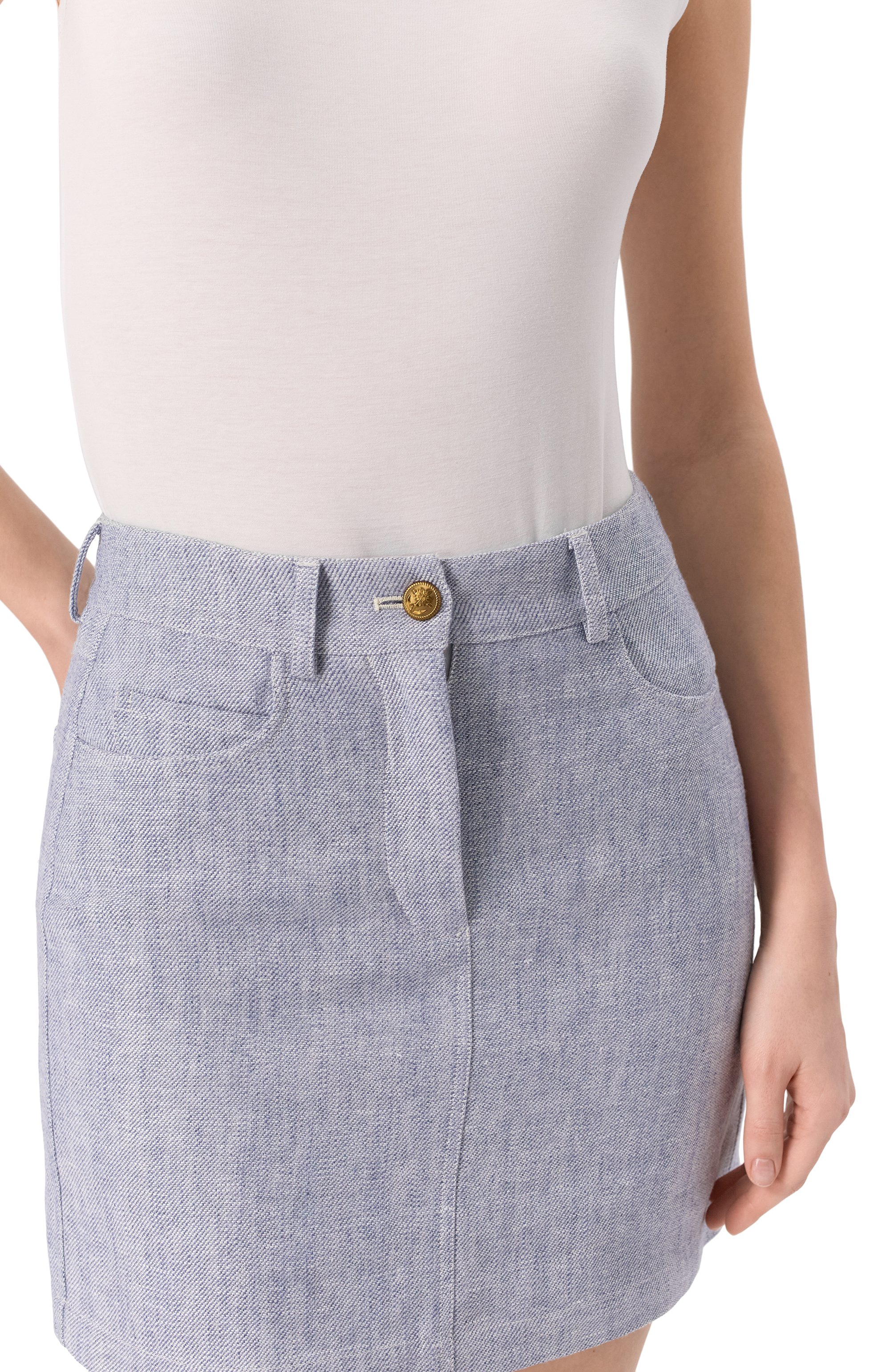 Юбка изо льна и вискозы LORENA ANTONIAZZI, арт. P2542G018A/4793, фото 5