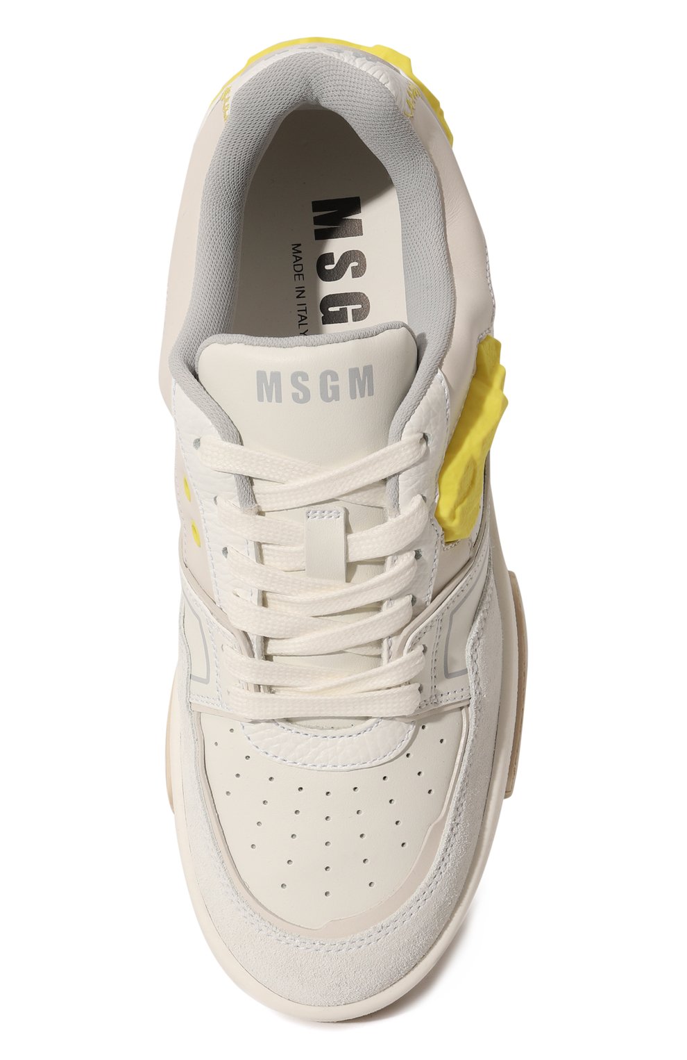 Кожаные кеды MSGM белого цвета по цене 46550 руб., арт. 3441MDS602 682, фото 6 Кожаные кеды MSGM, арт. 3441MDS602 682, фото 6