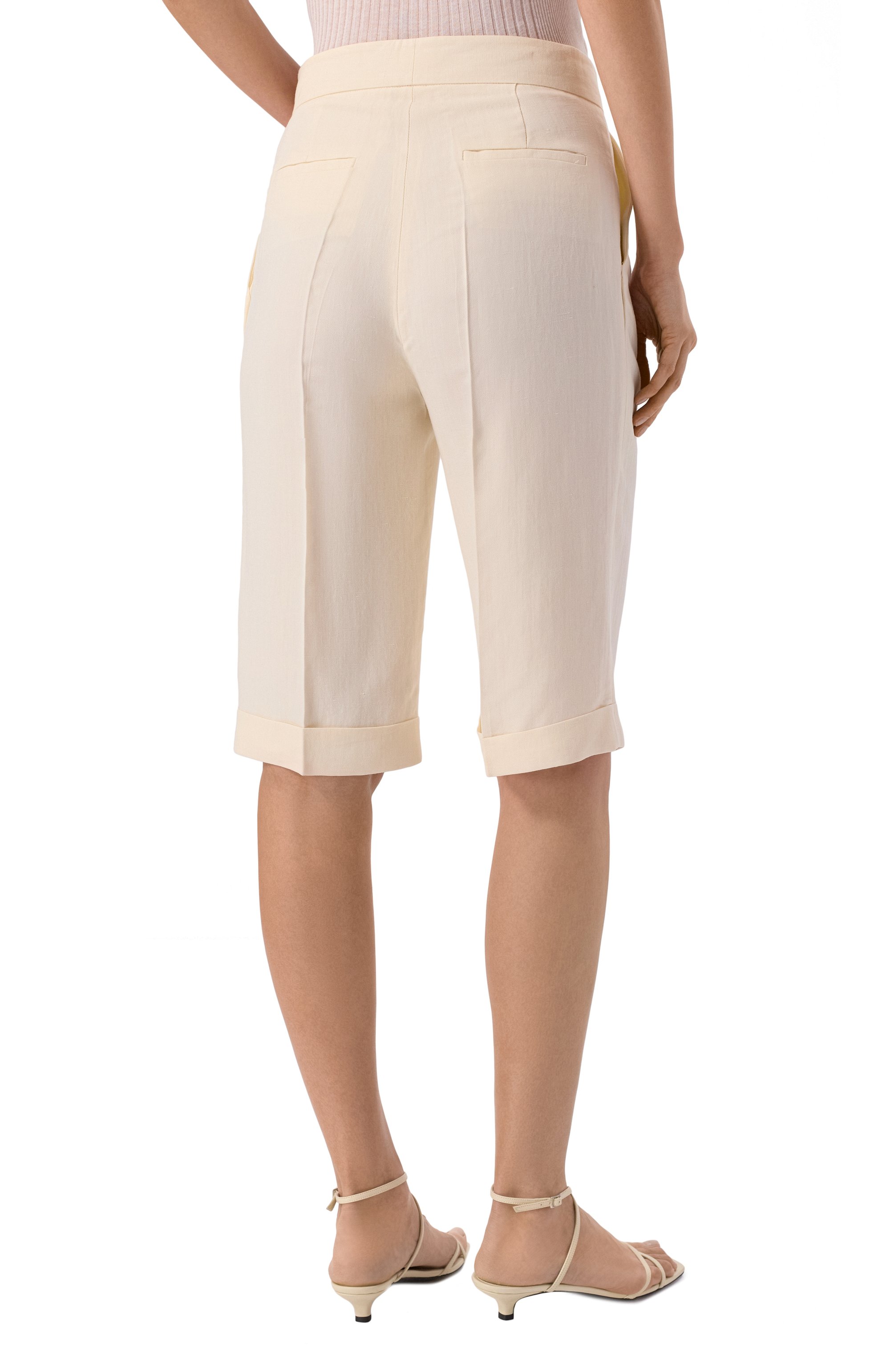 Шорты из вискозы и льна ANTONELLI FIRENZE, арт. Q8865/935, фото 4