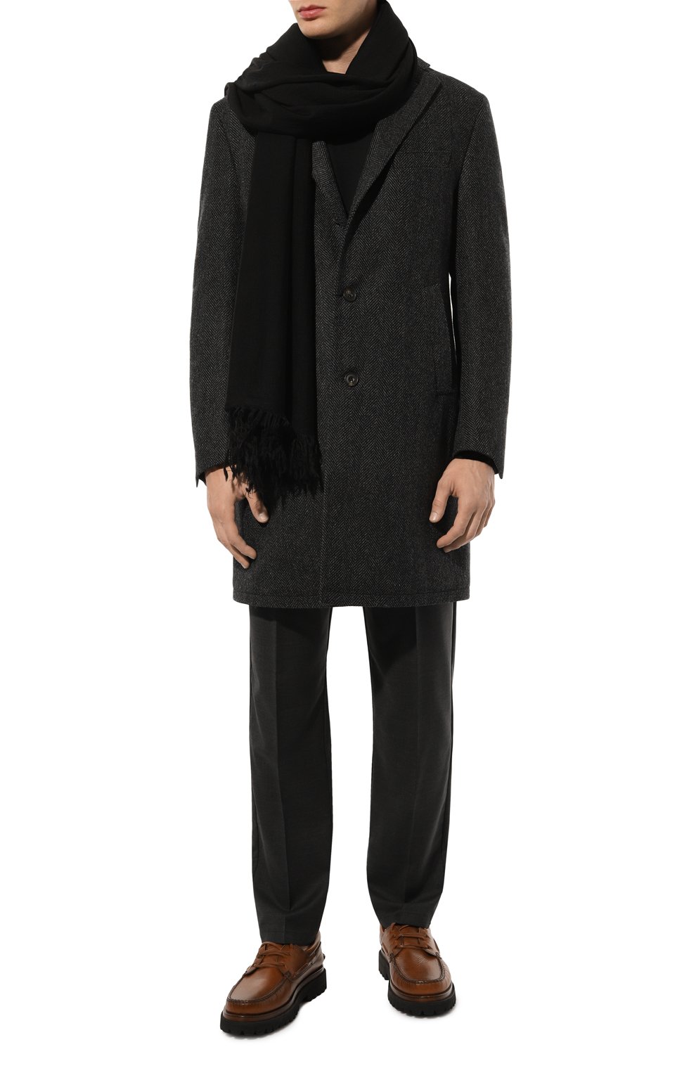 Шерстяной шарф RICK OWENS черного цвета по цене 69650 руб., арт. RU02C7487/M, фото 3 Шерстяной шарф RICK OWENS, арт. RU02C7487/M, фото 3