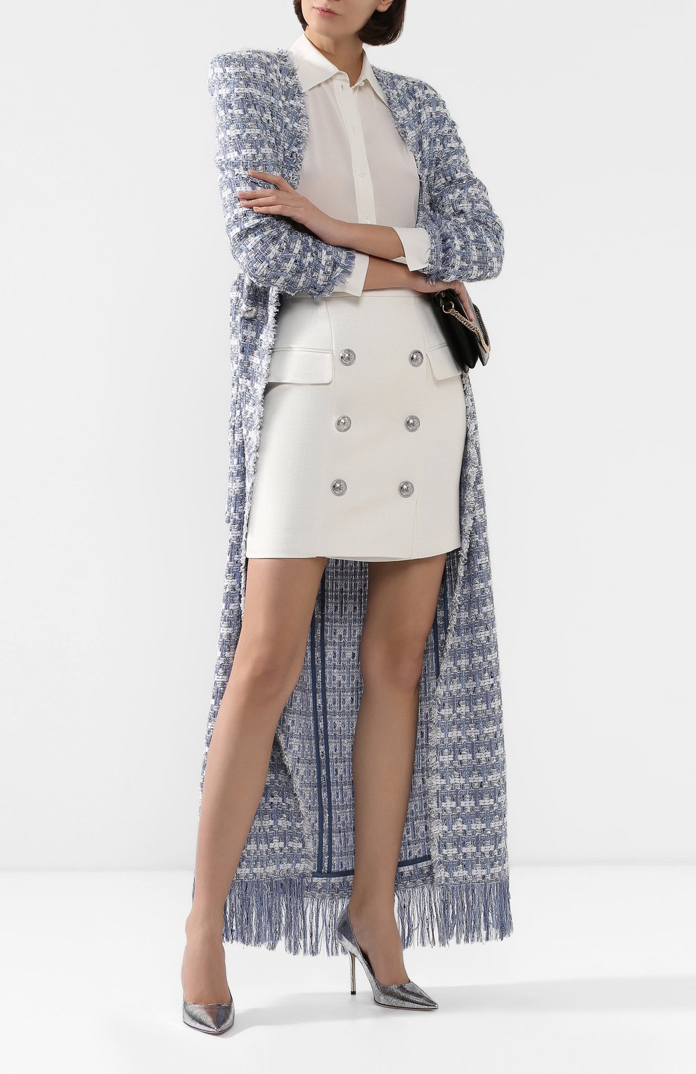 Юбка из вискозы BALMAIN, арт. SF04082/V051, фото 2