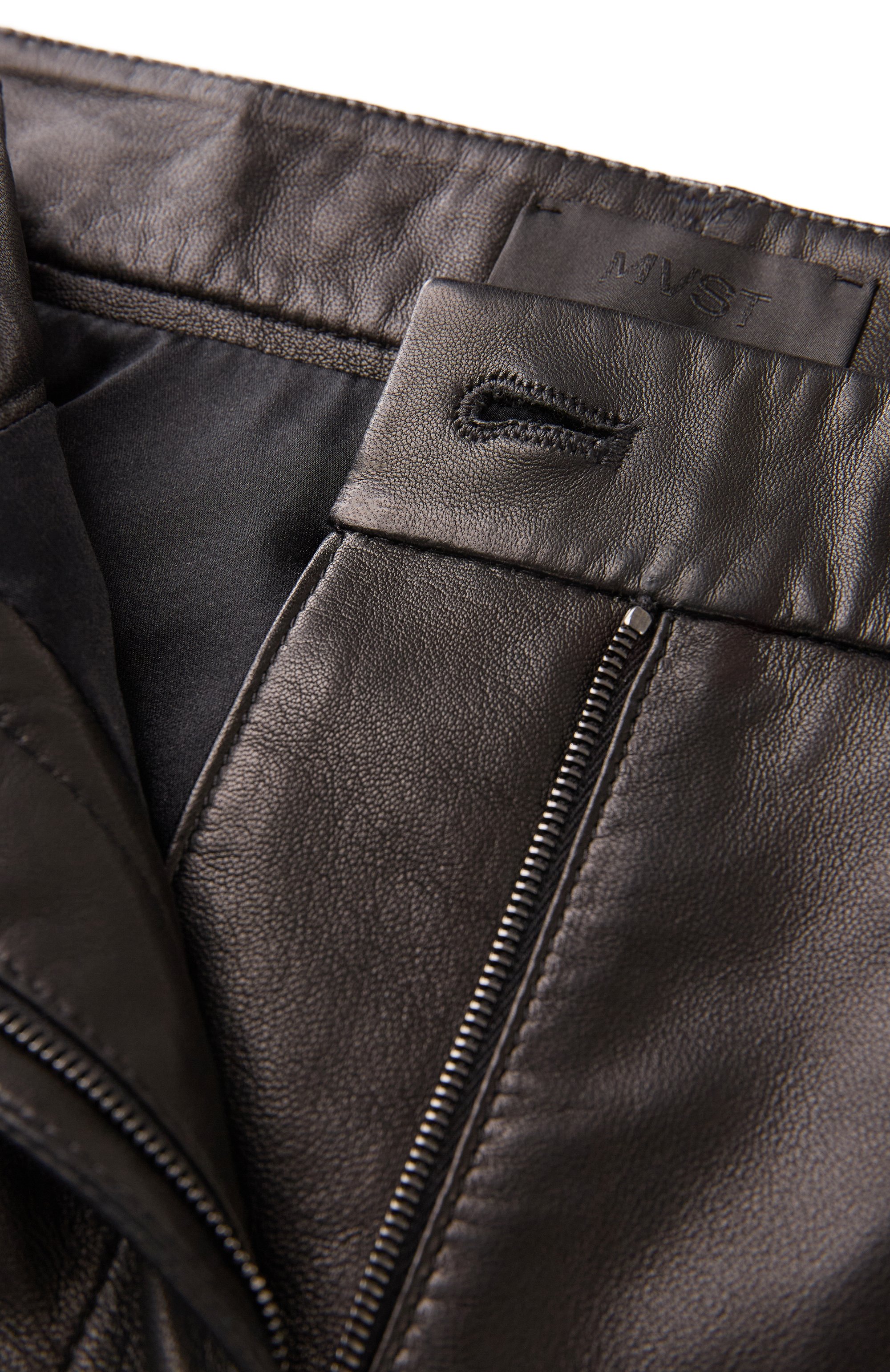 Кожаные брюки MVST, арт. M25.1PW.L010/NAPPA CREAM, фото 5