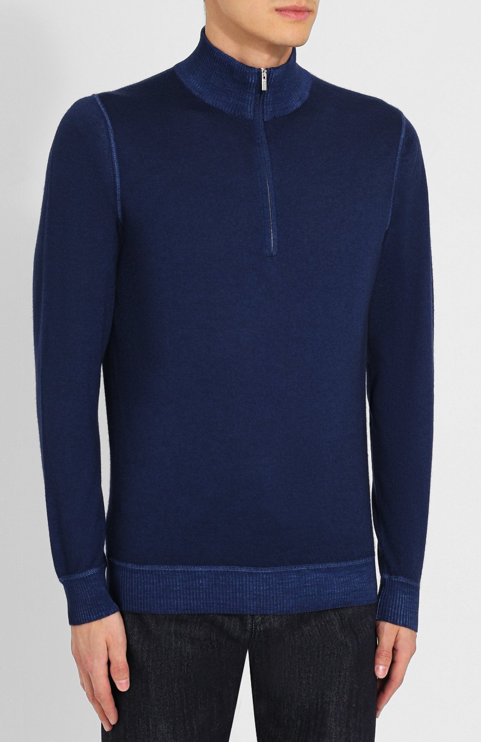 Кашемировый джемпер с воротником-стойкой на молнии KITON, арт. UK5008B, фото 3