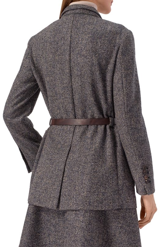 Твидовый жакет Brunello Cucinelli MG5297052 Синий  MG5297052 Фото 4