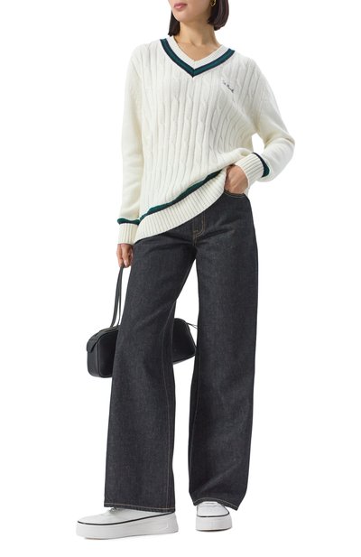 Пуловер из шерсти и вискозы MC2 SAINT BARTH кремового цвета по цене 20800 руб., арт. R0GER W/03090G, фото 2 Пуловер из шерсти и вискозы MC2 SAINT BARTH, арт. R0GER W/03090G, фото 2