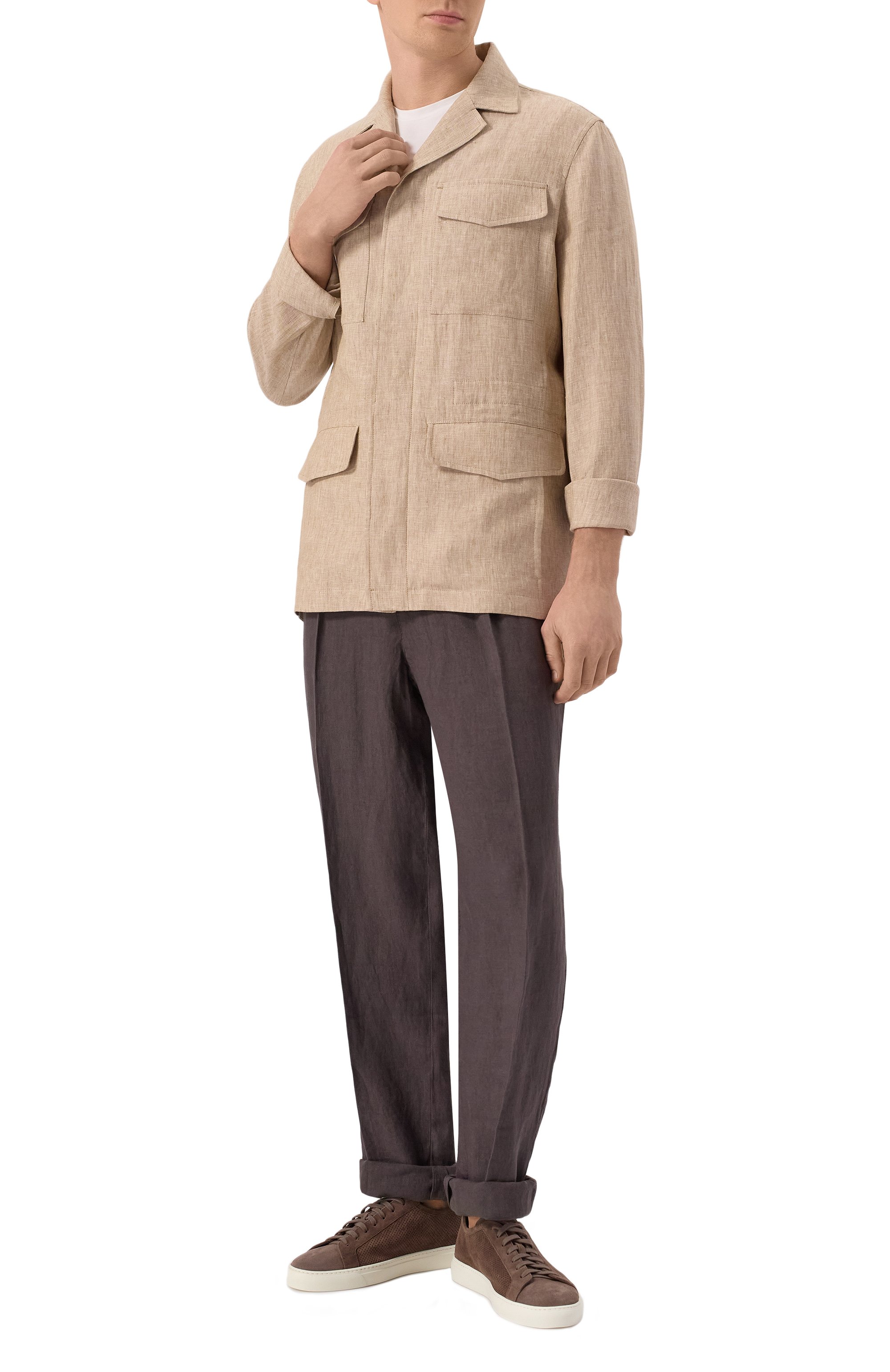 Льняные брюки BRUNELLO CUCINELLI, арт. M243DE1710, фото 2