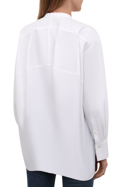 Хлопковая рубашка LOW CLASSIC белого цвета по цене 31050 руб., арт. L0W21FW_SH02WH, фото 4 Хлопковая рубашка LOW CLASSIC, арт. L0W21FW_SH02WH, фото 4