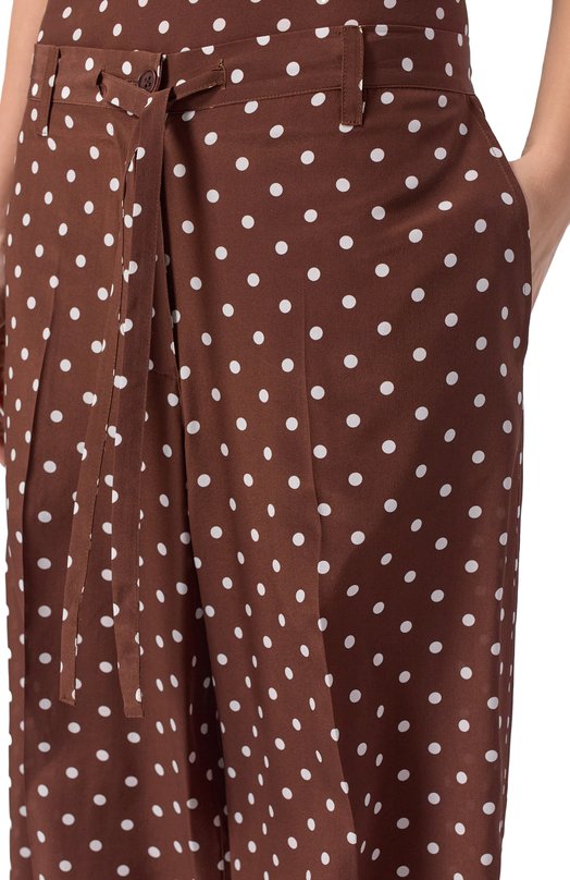 Шелковые брюки P.A.R.O.S.H. D232498/SBILL0 Коричневый  D232498/SBILL0 Фото 5