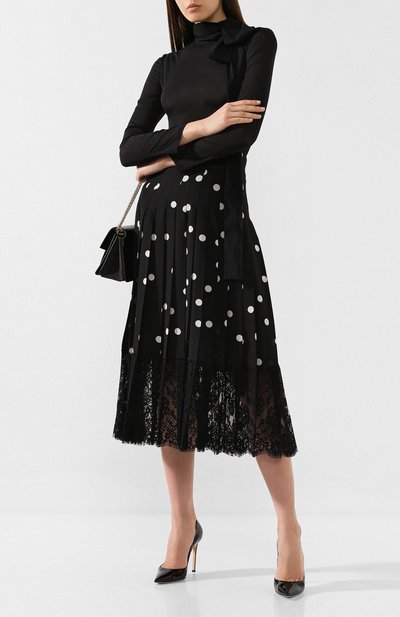 Юбка из смеси шелка и хлопка DOLCE & GABBANA, арт. F4BFTT/HS15T, фото 2