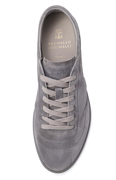 Замшевые кеды BRUNELLO CUCINELLI серого цвета по цене 123500 руб., арт. MZUCAHN345, фото 5 Замшевые кеды BRUNELLO CUCINELLI, арт. MZUCAHN345, фото 5