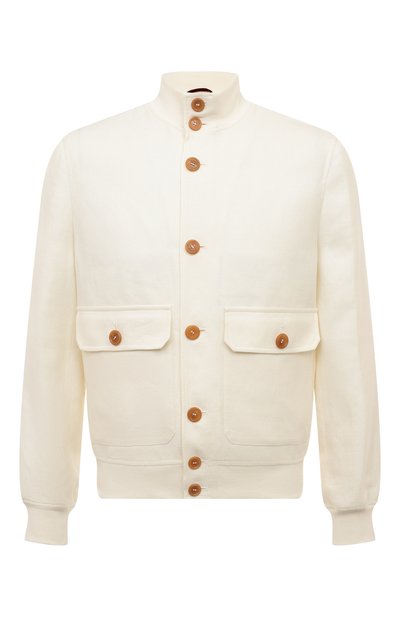 Мужской бомбер изо льна и шерсти BRUNELLO CUCINELLI, арт. MW4826191