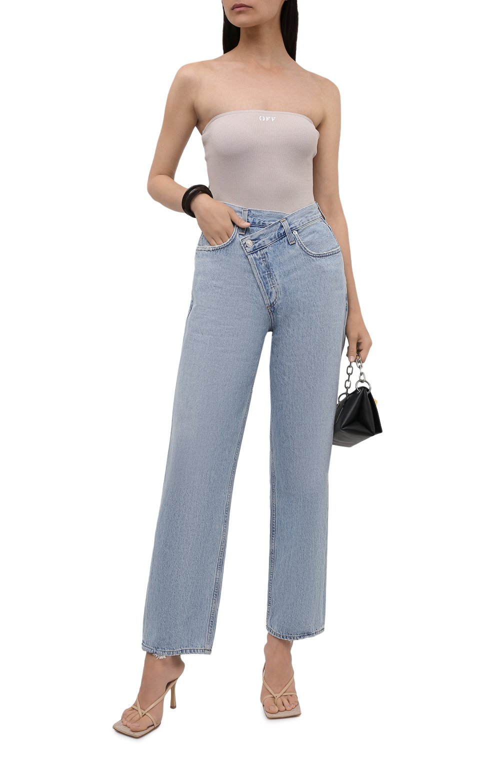 Хлопковое боди OFF-WHITE, арт. 0WDD018S21JER001, фото 2