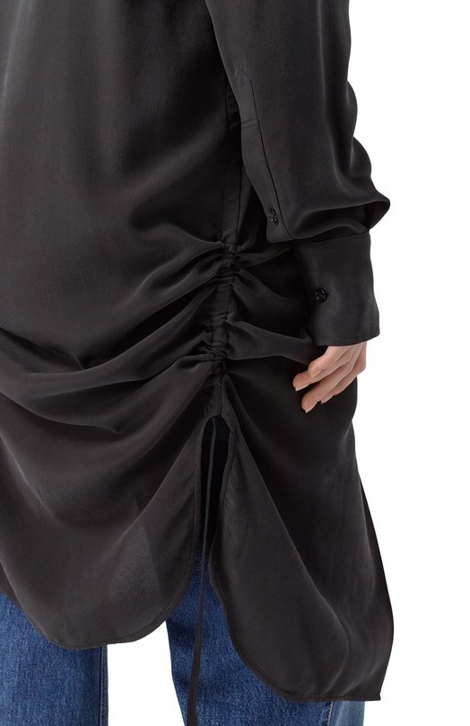 Шелковая рубашка Ann Demeulemeester B0012438/FA634 Чёрный  B0012438/FA634 Фото 5