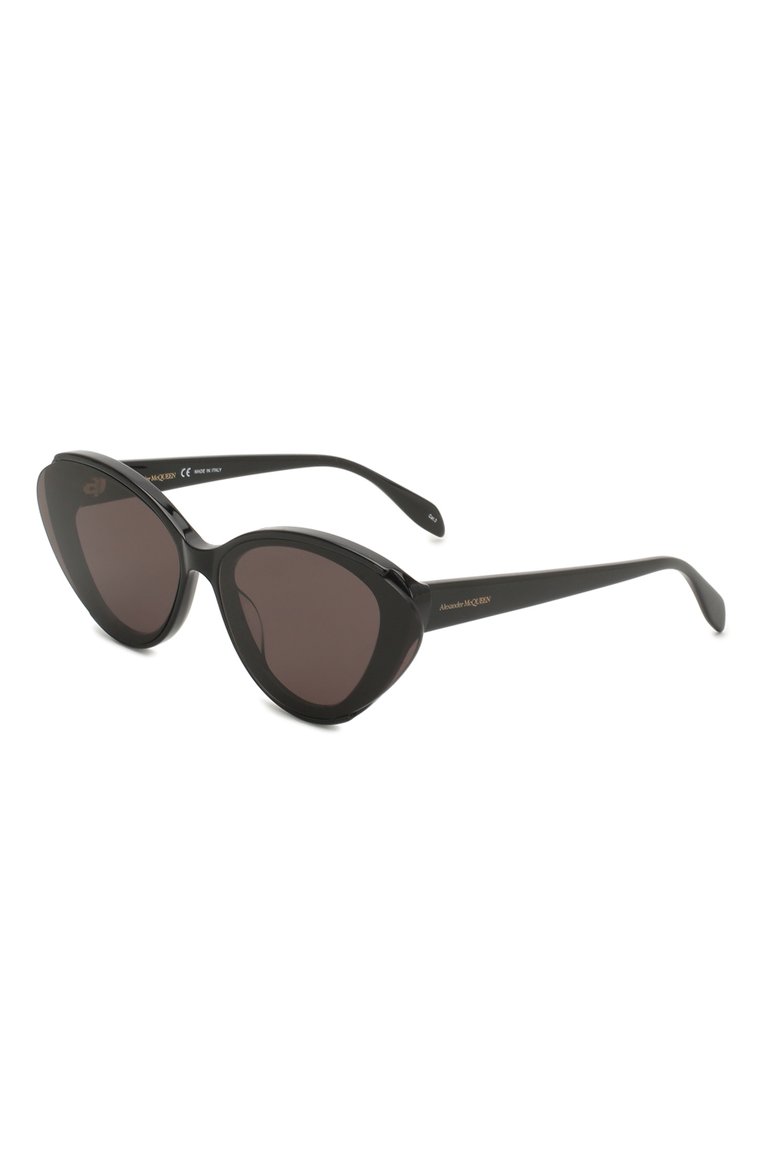 Женские солнцезащитные очки ALEXANDER MCQUEEN черного цвета, арт. AM0249S-001 | Фото 1 (Тип очков: С/з; Материал: Пластик; Региональные ограничения белый список (Axapta Mercury): Не проставлено; Нос: Не проставлено; Очки форма: Cat-eye; Оптика Гендер: оптика-женское)