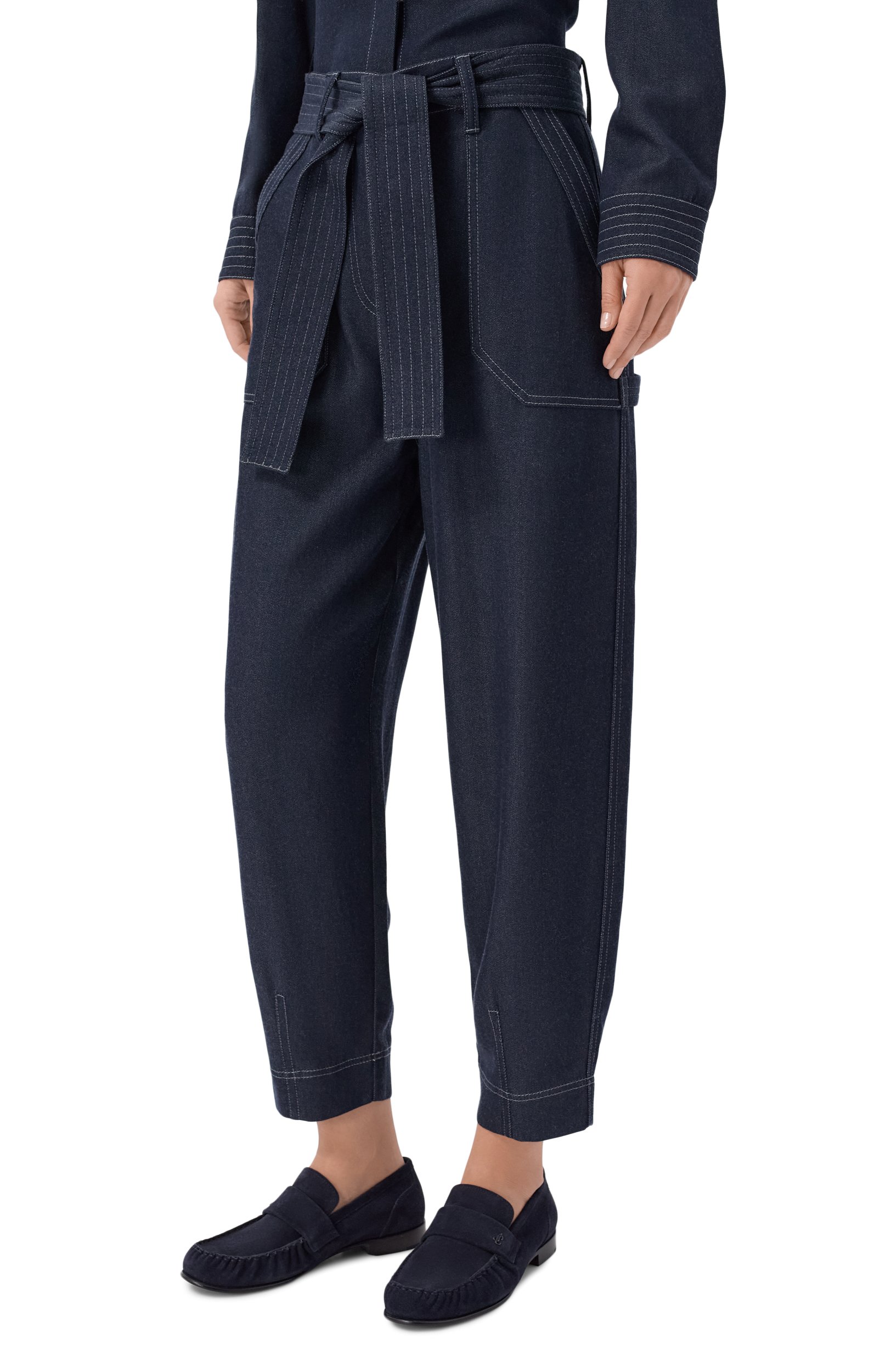 Джинсы-карго GIORGIO ARMANI синего цвета по цене 215000 руб., арт. GW003903/TE23092, фото 3 Джинсы-карго GIORGIO ARMANI, арт. GW003903/TE23092, фото 3