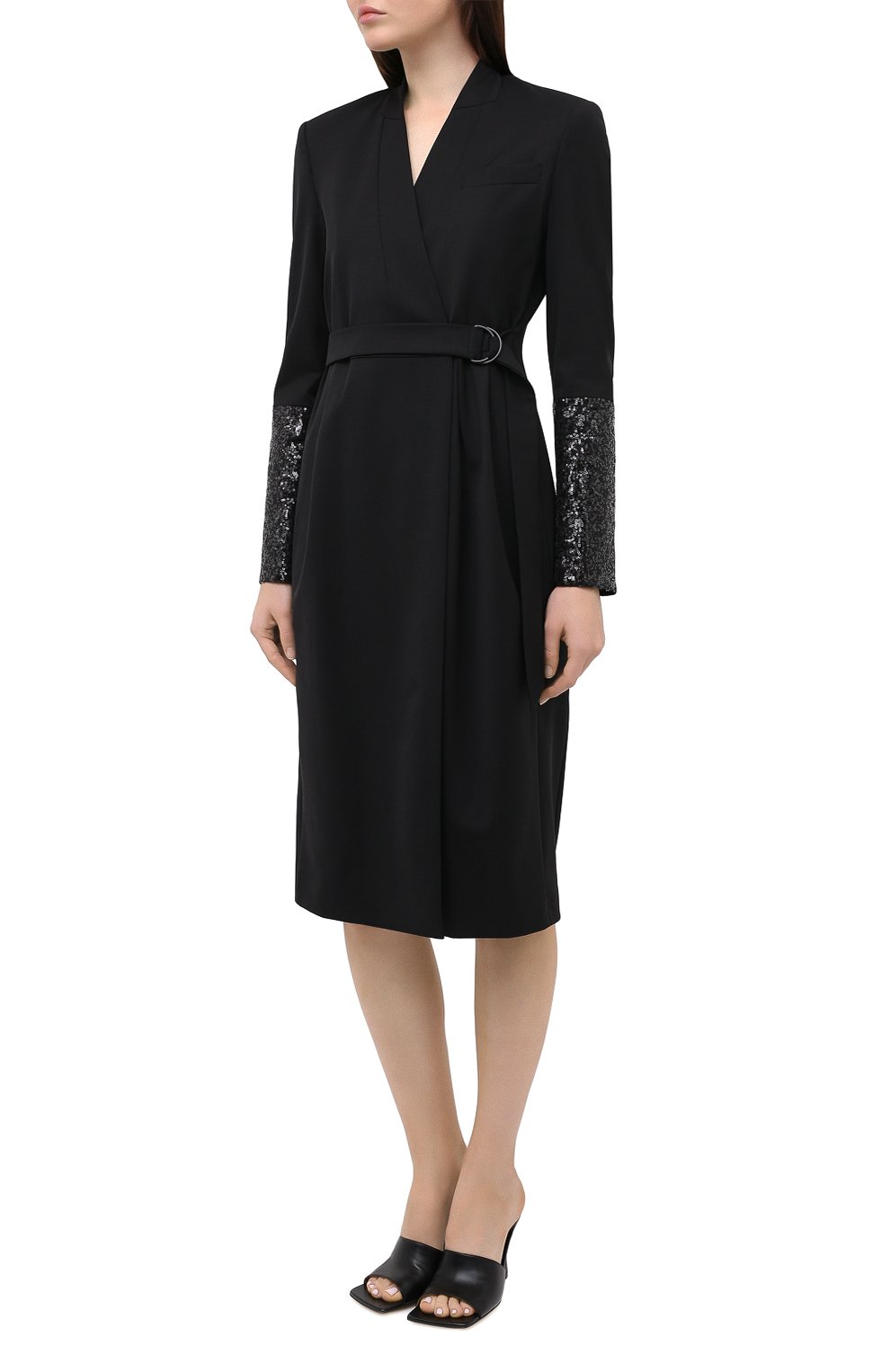 Шерстяное платье BRUNELLO CUCINELLI черного цвета по цене 434500 руб., арт. MB526A4693, фото 3 Шерстяное платье BRUNELLO CUCINELLI, арт. MB526A4693, фото 3