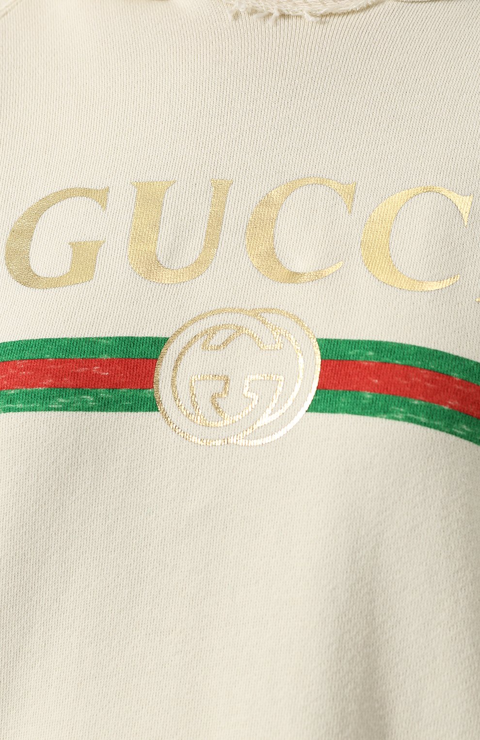 Хлопковый пуловер с капюшоном и логотипом бренда GUCCI, арт. 457931/X5N71, фото 5