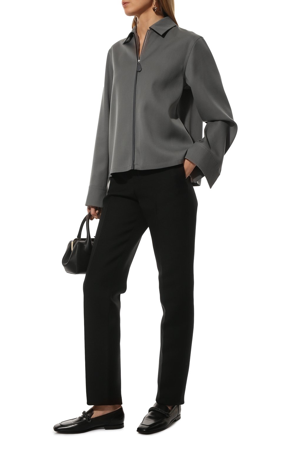 Шерстяная рубашка JIL SANDER серого цвета по цене 108500 руб., арт. JSCU601405-WU202500, фото 2 Шерстяная рубашка JIL SANDER, арт. JSCU601405-WU202500, фото 2