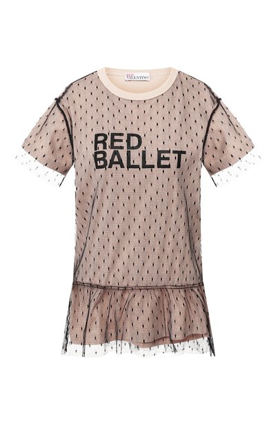 Женская хлопковая футболка REDVALENTINO, арт. TR3MG05M/4Y7