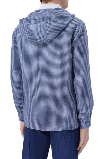 Рубашка изо льна и шелка KITON синего цвета по цене 168000 руб., арт. UMC010K0631G, фото 4 Рубашка изо льна и шелка KITON, арт. UMC010K0631G, фото 4