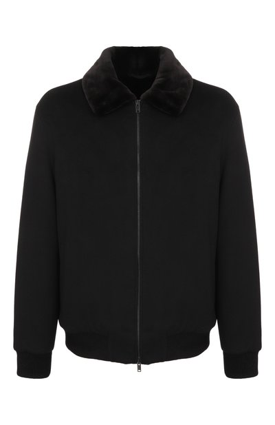 Мужской бомбер из шерсти викуньи с отделкой из норки MVST, арт. FTECK-ES4705V/5945-VICUNA