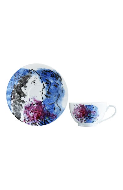 Набор из 2-х чашек с блюдцами les bouquets de fleurs de marc chagall BERNARDAUD, арт. 1828/22665, фото 2