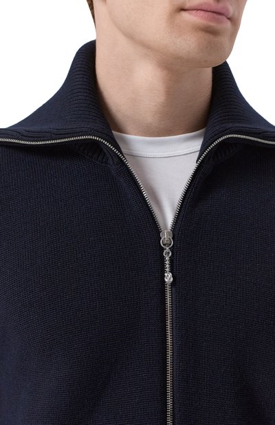 Кардиган из шерсти и хлопка BOTTEGA VENETA темно-синего цвета по цене 216000 руб., арт. 862729/V68M0, фото 5 Кардиган из шерсти и хлопка BOTTEGA VENETA, арт. 862729/V68M0, фото 5