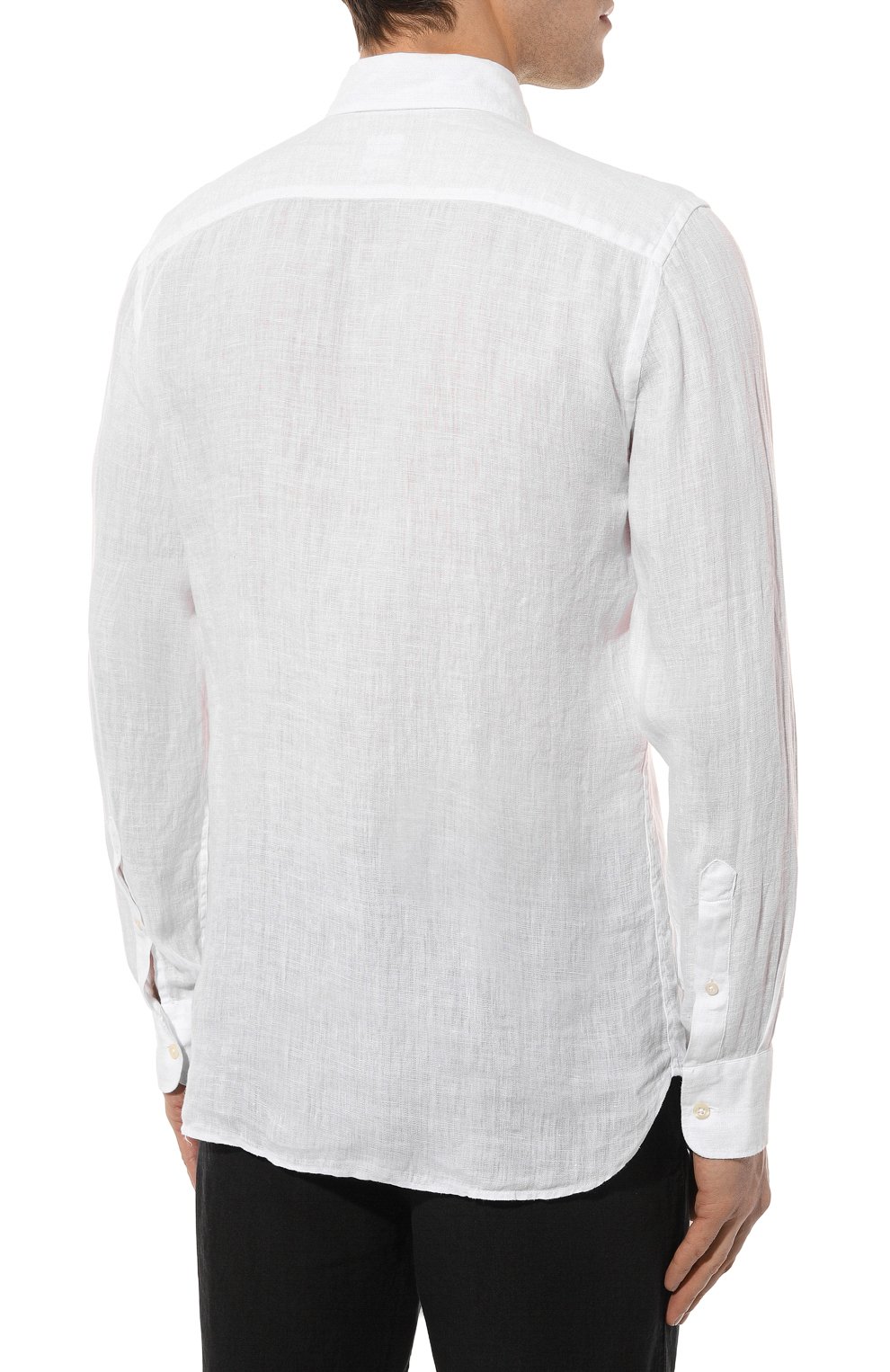 Льняная рубашка 120% LINO белого цвета по цене 25050 руб., арт. 31ALIM1311/0000115/000, фото 4 Льняная рубашка 120% LINO, арт. 31ALIM1311/0000115/000, фото 4