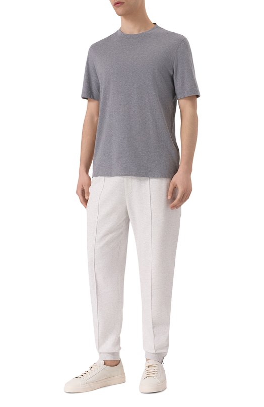 Хлопковая футболка Brunello Cucinelli M0B131308 Серый  M0B131308 Фото 2