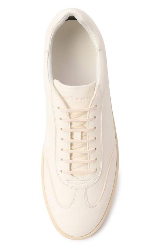 Кожаные кеды Kiton USSA267N0118901 Кремовый  USSA267N0118901 Фото 6