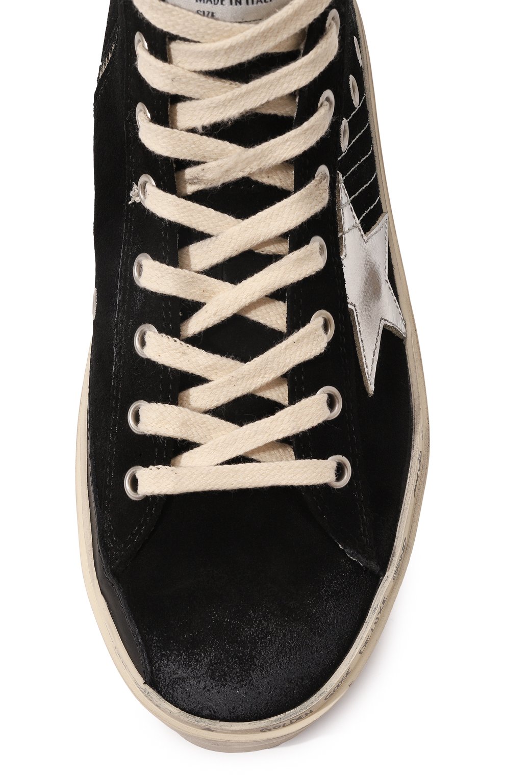 Замшевые кеды hi francy GOLDEN GOOSE DELUXE BRAND, арт. GWF00700.F005647, фото 6