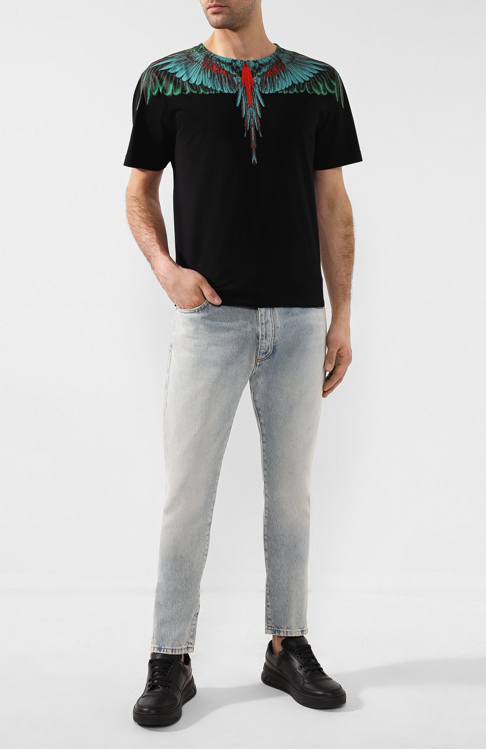 Хлопковая футболка MARCELO BURLON, арт. CMAA018R20JER005, фото 2