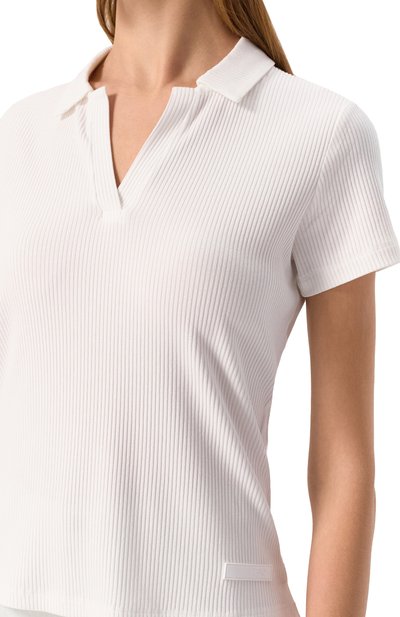 Поло из вискозы EA7 белого цвета по цене 14050 руб., арт. 7W000490/AF12654, фото 5 Поло из вискозы EA7, арт. 7W000490/AF12654, фото 5