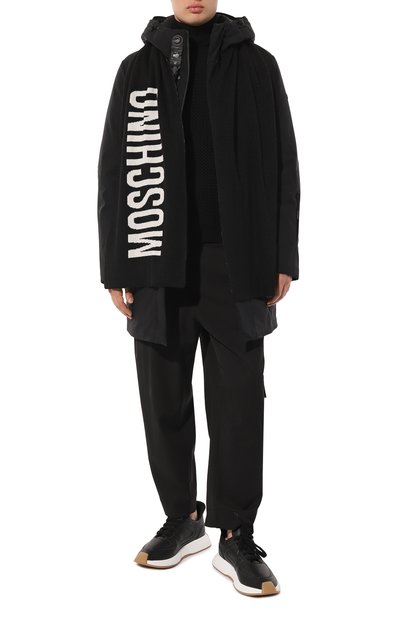 Шарф из вискозы и шерсти MOSCHINO черного цвета по цене 16400 руб., арт. 50212/M5639, фото 2 Шарф из вискозы и шерсти MOSCHINO, арт. 50212/M5639, фото 2