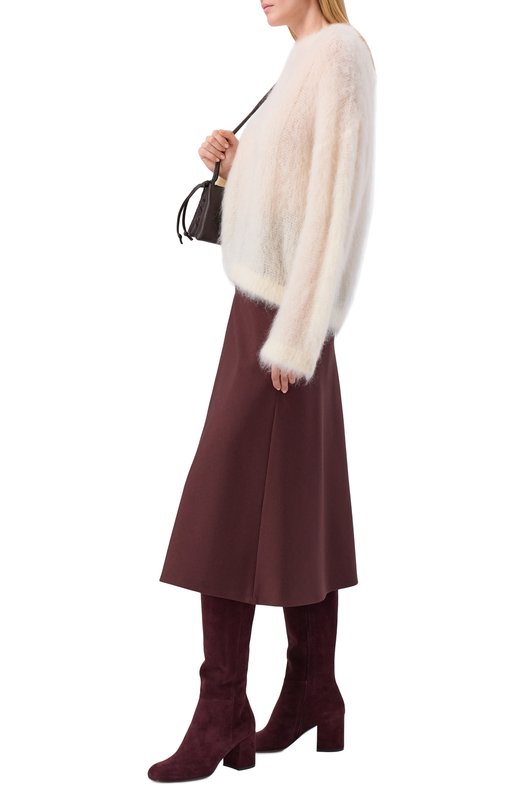 Замшевые сапоги Joelle 70 Gianvito Rossi G80293.70RIC.C45B0UR Бордовый  G80293.70RIC.C45B0UR Фото 3