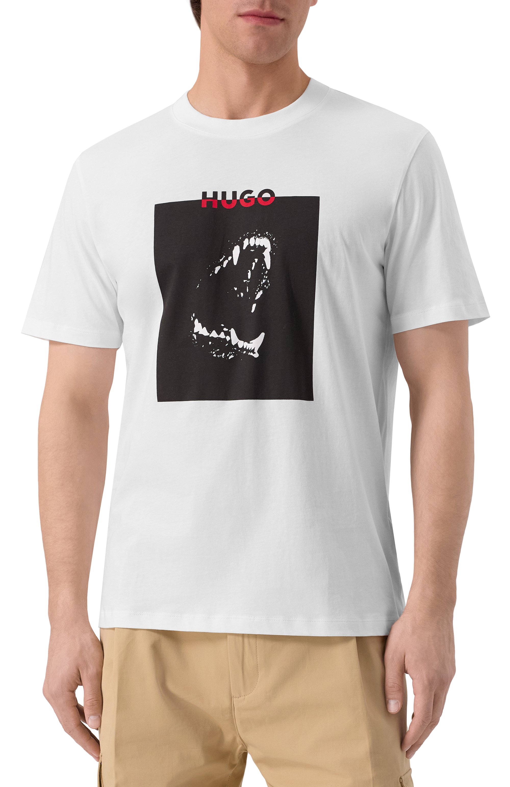 Хлопковая футболка HUGO, арт. 50542734, фото 3